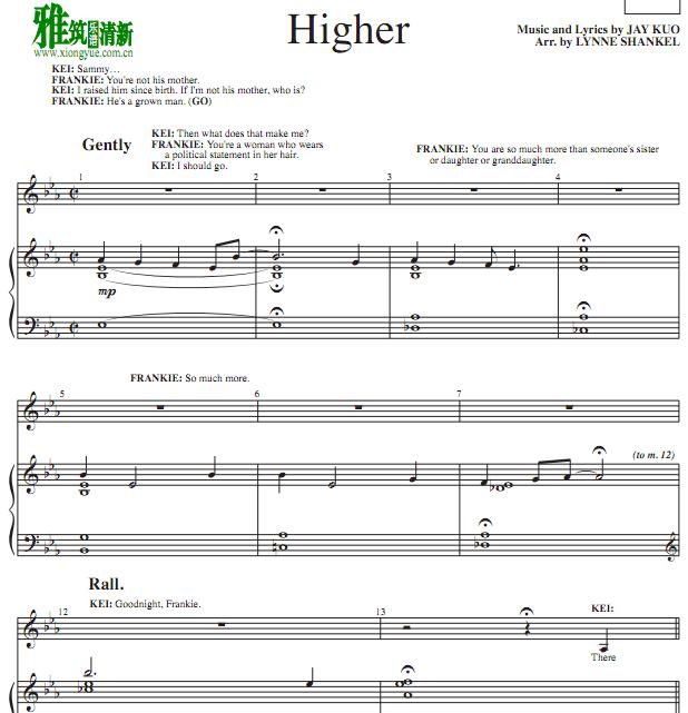 Allegiance - Higher钢琴伴奏谱