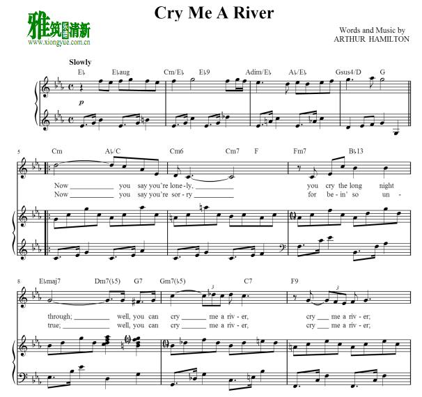 Julie London - Cry Me a River钢琴伴奏谱