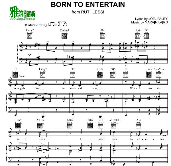 Ruthless! - Born to Entertain 正谱 钢琴伴奏谱