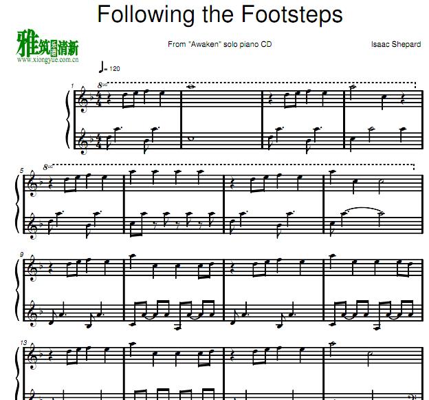 Isaac Shepard - Following the Footsteps钢琴谱