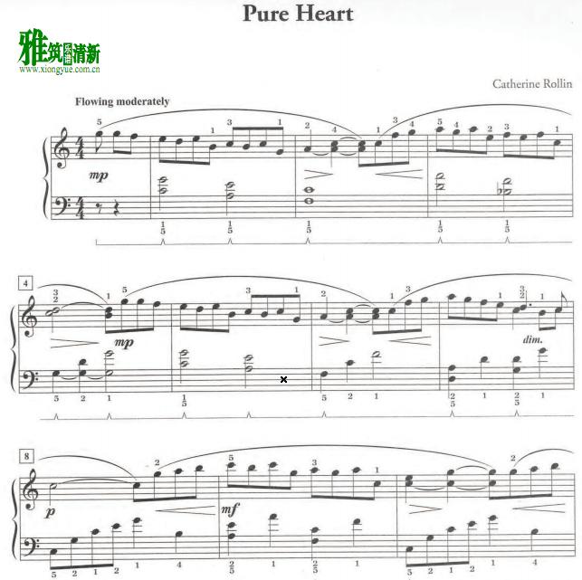 Catherine Rollin - pure heart钢琴谱