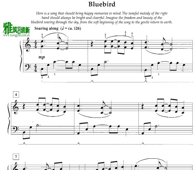 Timothy Brown - Bluebird  钢琴谱