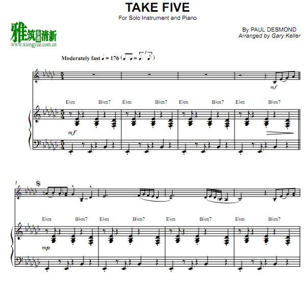 TAKE FIVE 钢琴伴奏谱