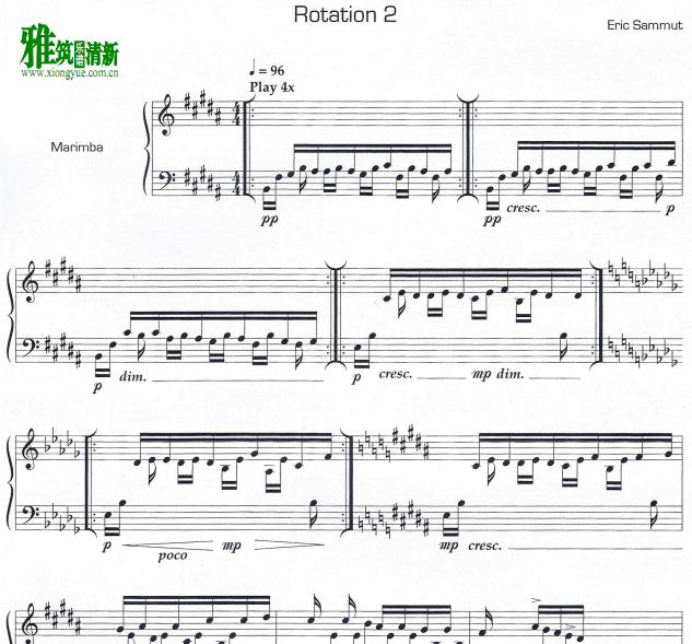 艾瑞克.萨姆 Eric Sammut - Rotation 2 旋转2 马林巴谱