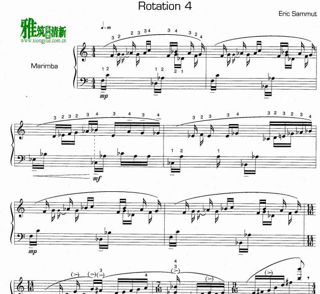 Eric Sammut艾瑞克.萨姆 - Rotation4 旋转4 马林巴谱