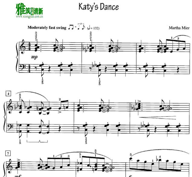 Martha Mier - 凯蒂的舞蹈Katy's Dance钢琴谱
