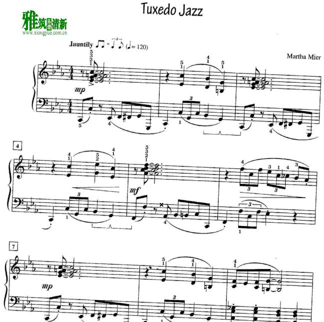 Martha Mier - Tuxedo Jazz钢琴谱