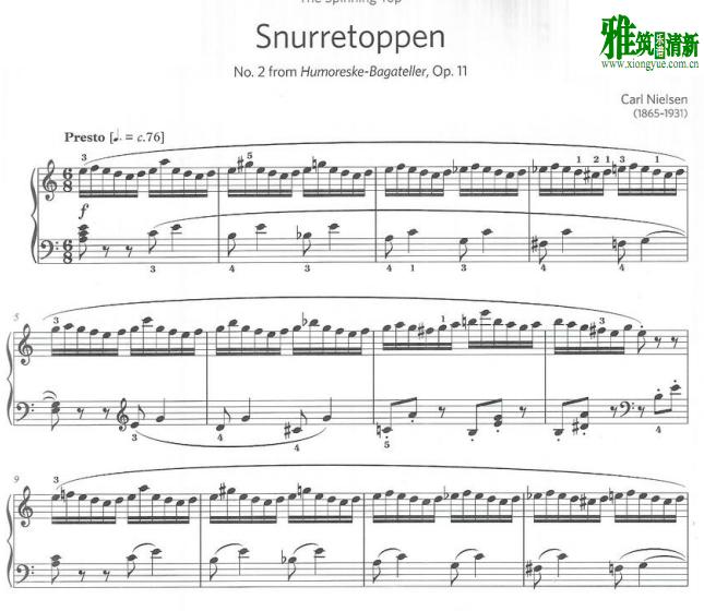 Carl Nielsen - Snurretoppen钢琴谱