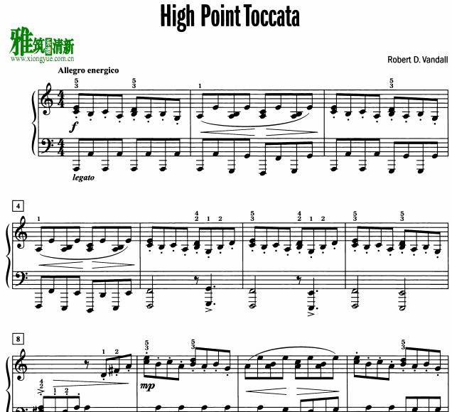 Robert D. Vandall - High Point Toccata钢琴谱