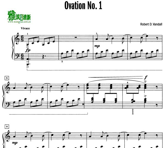 Robert D. Vandall - Ovation No. 1钢琴谱
