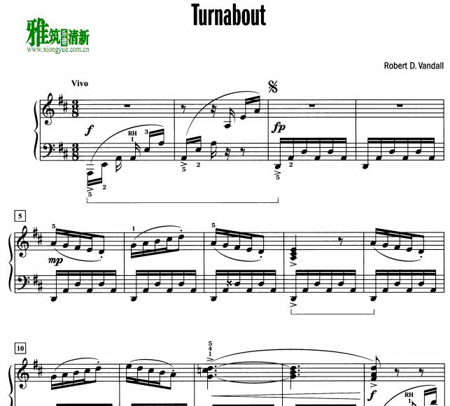 Robert D. Vandall - turnabout钢琴谱