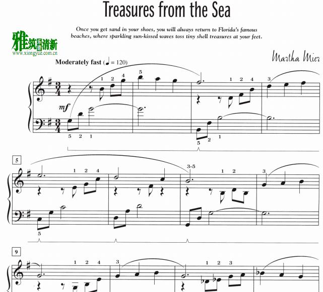 Martha Mier - Treasures from the Sea钢琴谱