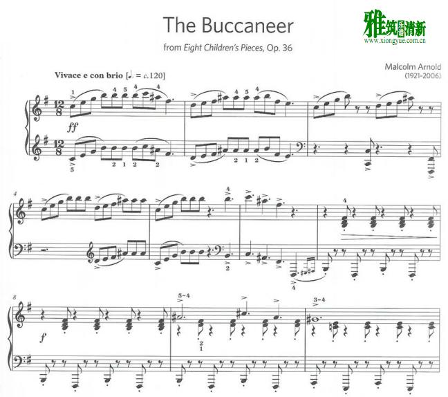 Malcolm Arnold - The Buccaneer 钢琴谱