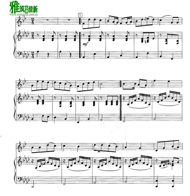 大俄罗斯幻想曲 小号钢琴伴奏谱