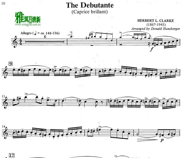 灿烂的随想曲 The Debutante（Caprice brillant）小号谱