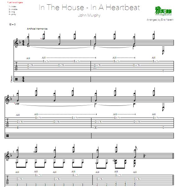 In The House - In A Heartbeat吉他谱