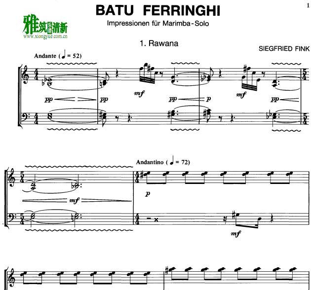 Siegfried Fink - Batu Ferringhi马林巴谱