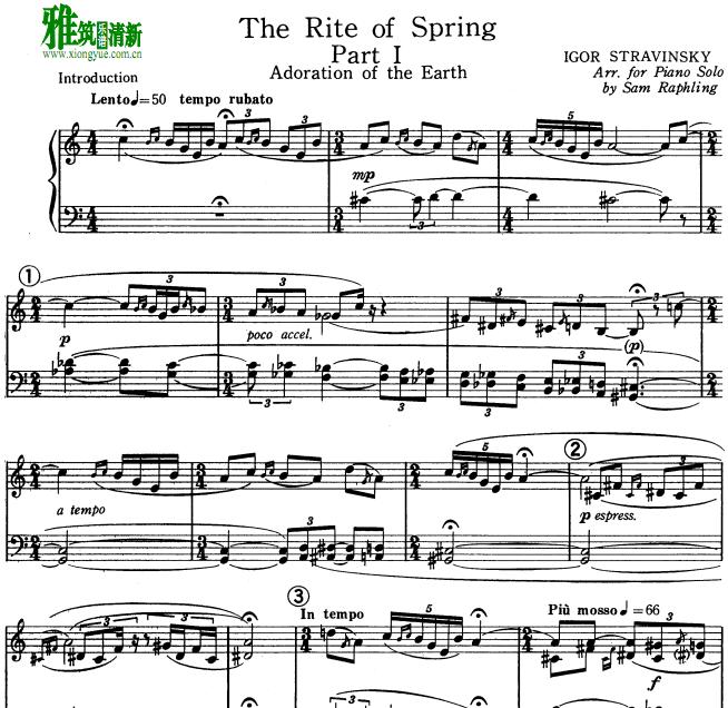 Sam Raphling - The Rite of Spring钢琴谱