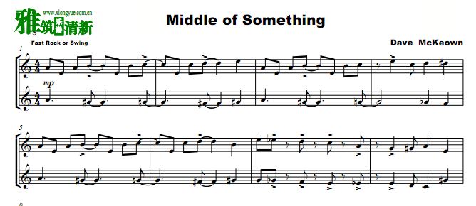 Middle of something 小号二重奏谱