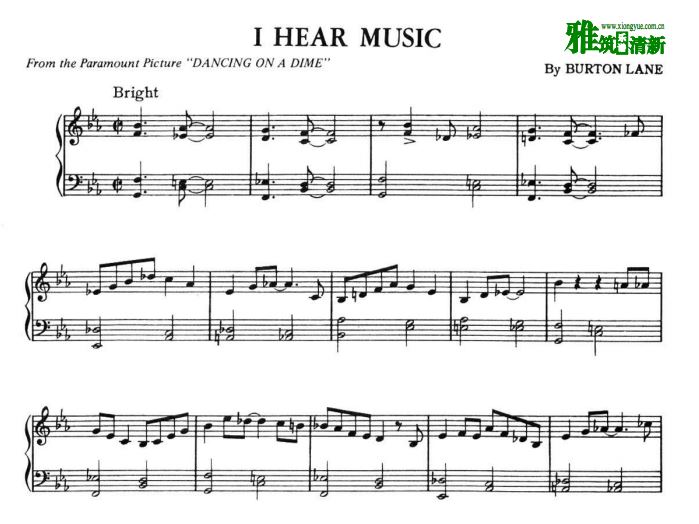 Dave Brubeck - I HEAR MUSIC爵士钢琴谱