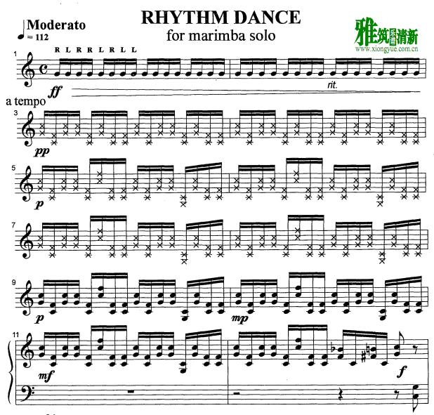 Wittiber 维蒂博 节奏之舞 Rhythm Dance 四槌马林巴谱