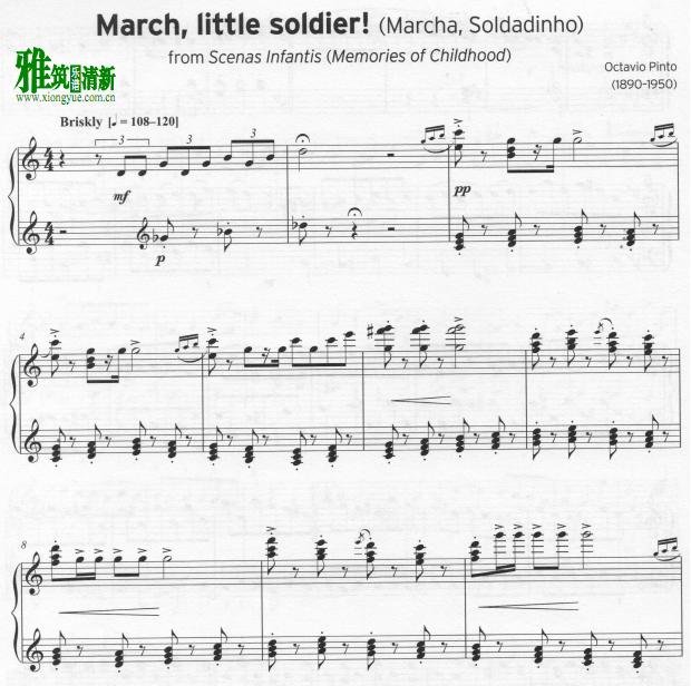Octavio Pinto欧塔维奥 品托 - march little soldier钢琴谱