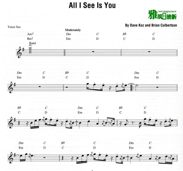 Dave koz - All i see is you 萨克斯谱 Dave koz萨克斯谱