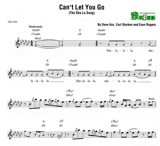 Dave koz - Can't Let You Go (The sha la song) 萨克斯谱
