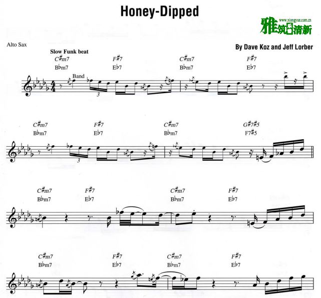 戴夫·考兹 Dave koz - Honey-Dipped 萨克斯谱