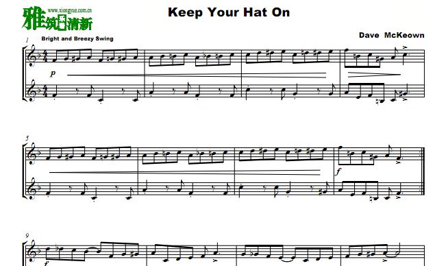 keep your hat on 小号爵士二重奏谱