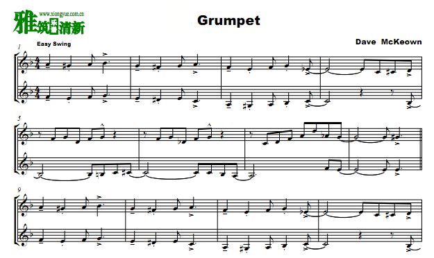 Grumpet 小号爵士二重奏谱