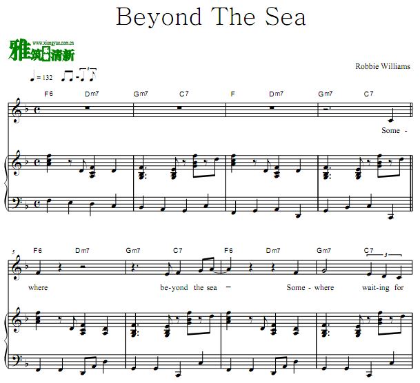 Robbie Williams - Beyond The Sea 钢琴弹唱歌谱