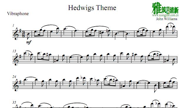  海德薇 Hedwig's theme颤音琴谱