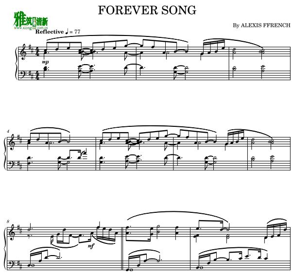 But We're Supposed To Be Friends Forever Song Alexis Ffrench - Forever Song钢琴谱