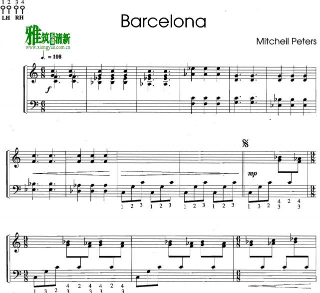 mitchell peters - Barcelona 马林巴谱
