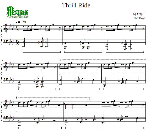 The Boyz - Thrill Ride钢琴谱