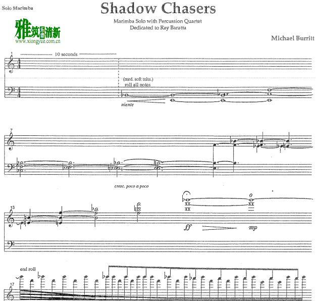 Michael Burritt - Shadow Chasers马林巴谱