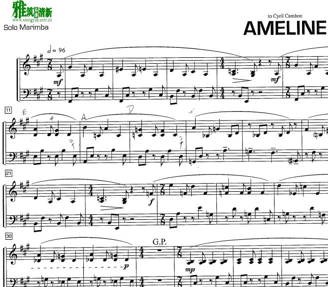 Eric Sammut - Ameline马林巴谱