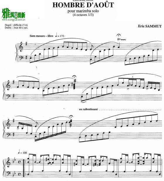Eric Sammut - Hombre D'Aout马林巴谱