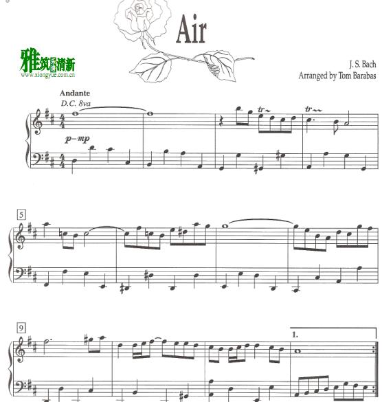 tom barabas - Air on a G String钢琴谱