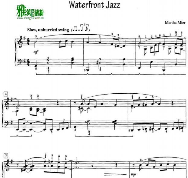 Martha Mier - Waterfront Jazz钢琴谱