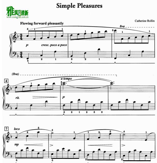 Catherine Rollin - Simple Pleasures钢琴谱