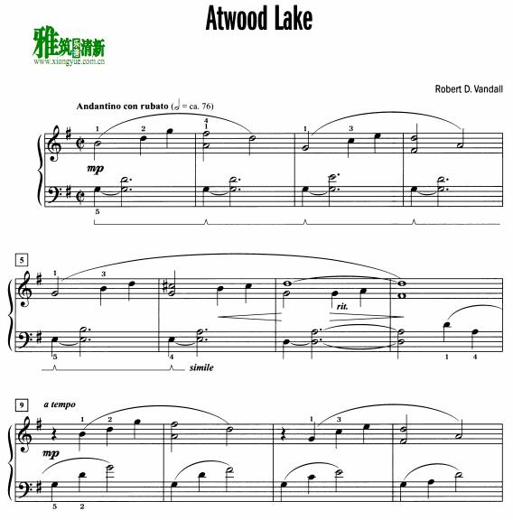 Robert D. Vandall - Atwood Lake钢琴谱