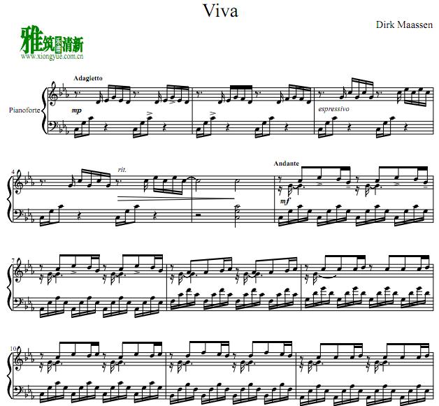 Dirk Maassen - Viva钢琴谱