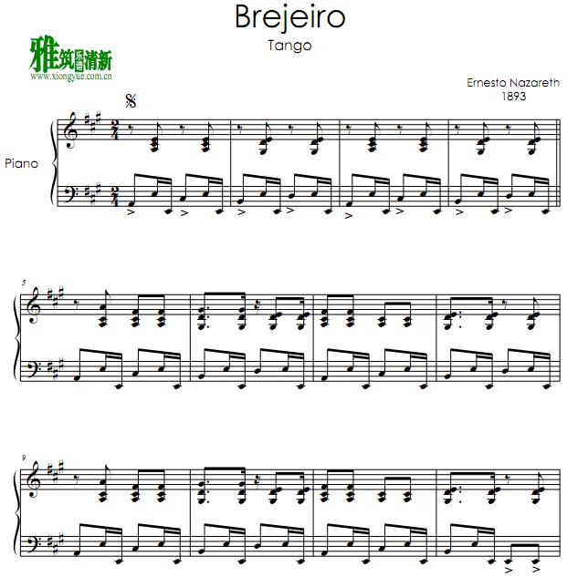 Ernesto Nazareth - brejeiro钢琴谱