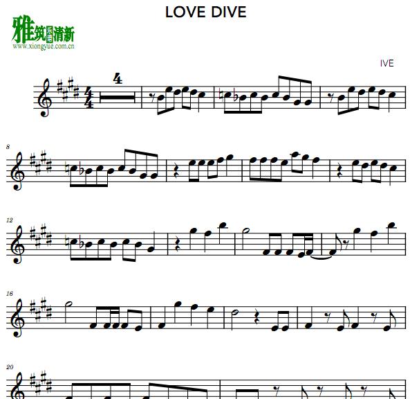 ive - love dive小提琴谱