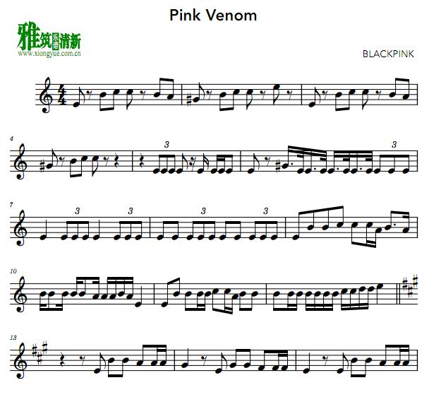 BLACKPINK - Pink Venom小提琴谱