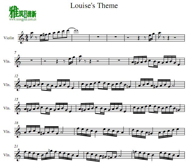 零之使魔 - Louise's Theme小提琴谱