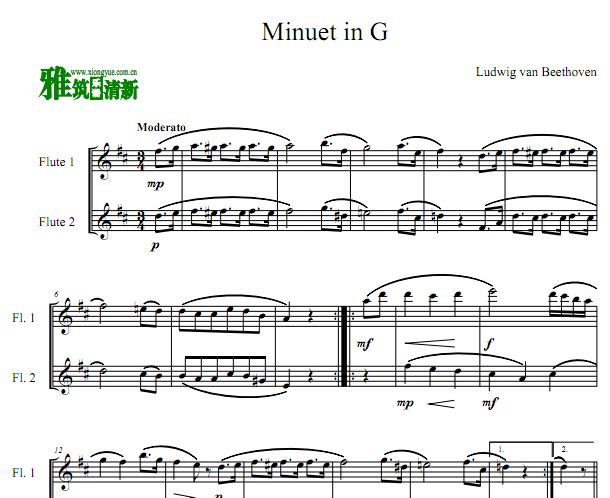  Minuet in G major GСѶ