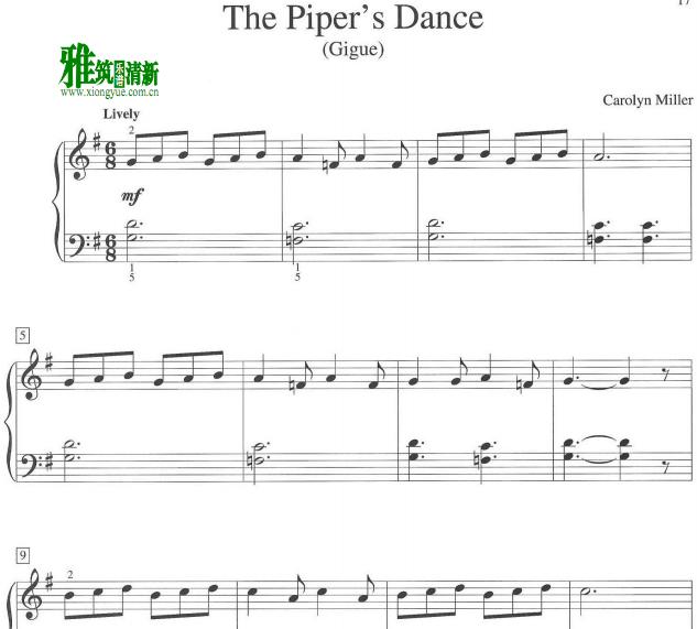 Carolyn Miller - The Pipers Dance钢琴谱